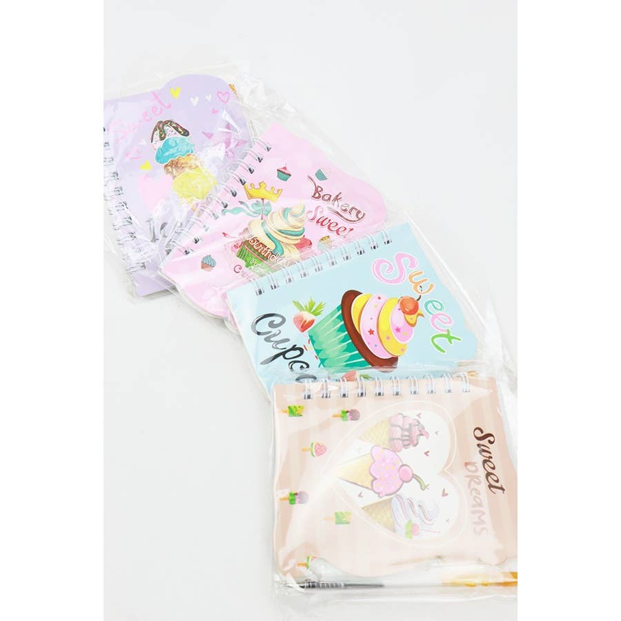 Ice Cream and Cup Cake NoteBook with Pen Set