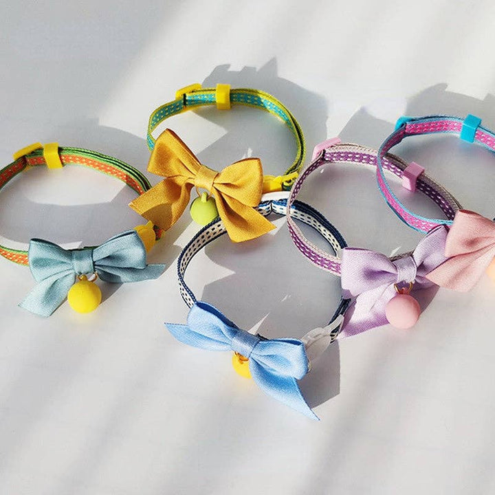 Mokka - Adjustable Collar with Bowknot & Bell