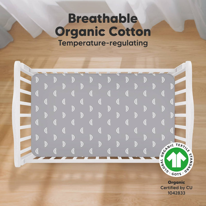 2-pack Organic Cotton Fitted Crib Sheet