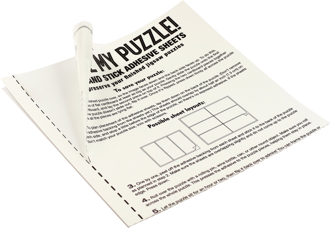 Save My Puzzle! Peel an Stick Adhesive Sheets