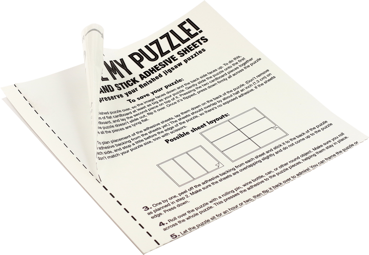 Save My Puzzle! Peel an Stick Adhesive Sheets