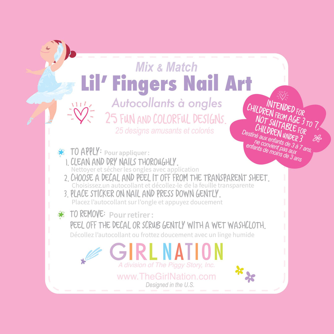 Cutie Stick-On Earring and Nail Sticker Gift Set- Ballerinas
