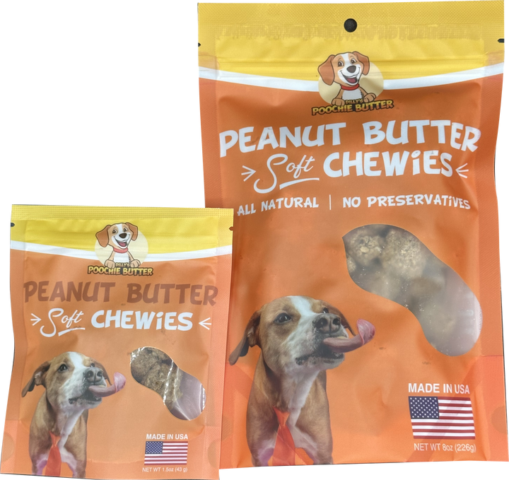 8oz Peanut Butter Soft Chewy Dog Treats
