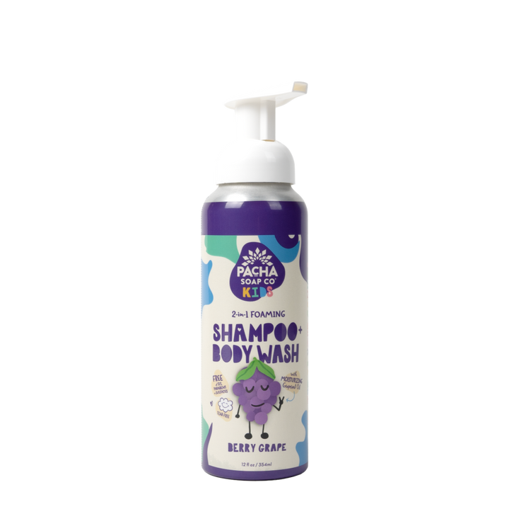 Kids, 2-in-1 Foaming, Shampoo + Body Wash Berry Grape