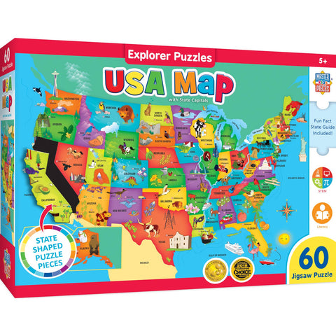 Explorer - USA Map 60 Piece Puzzle