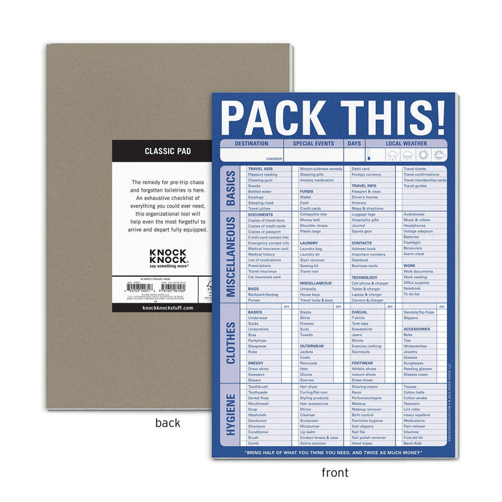 Pack This! Pad (Blue)