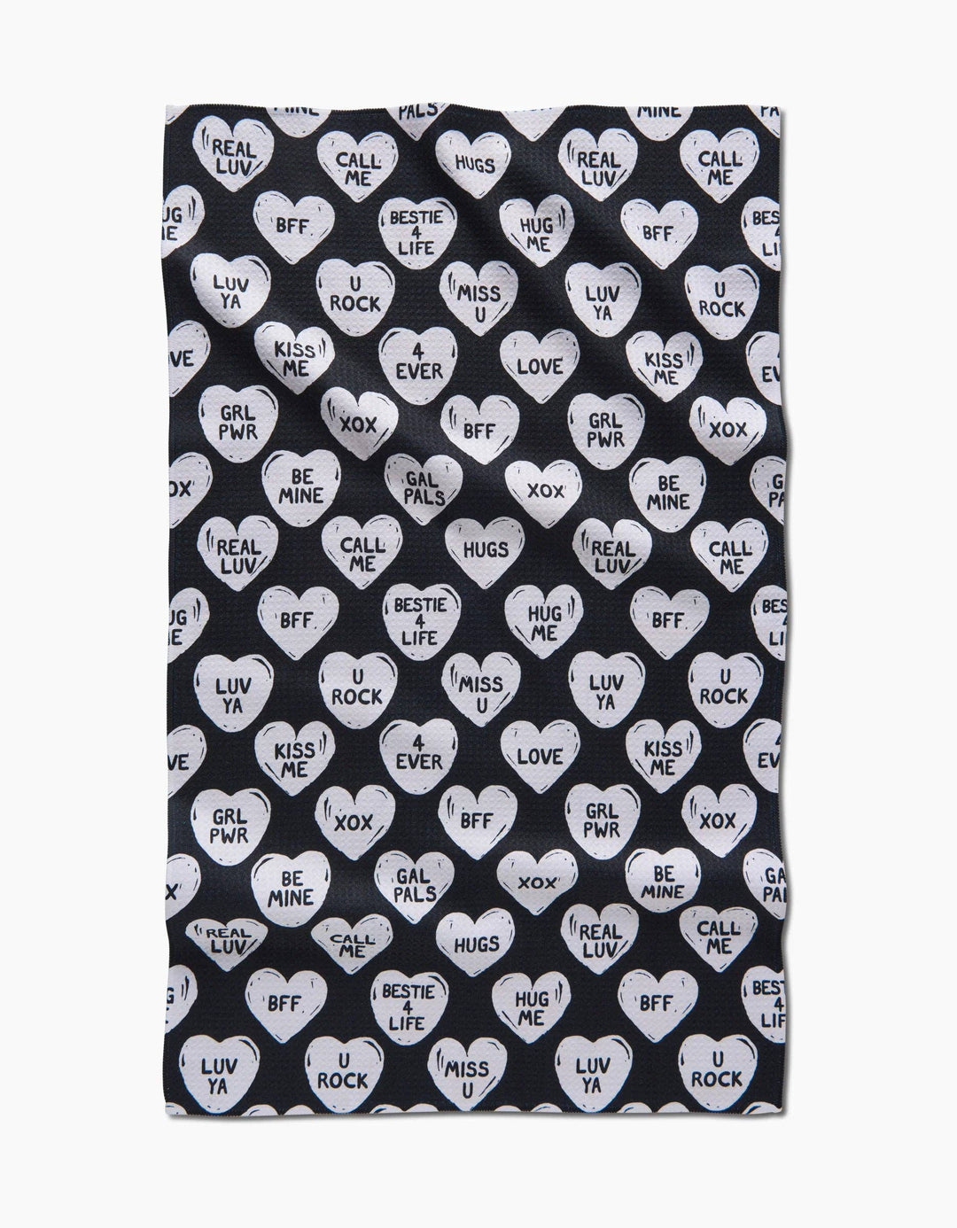 BFF Candy Hearts Tea Towel