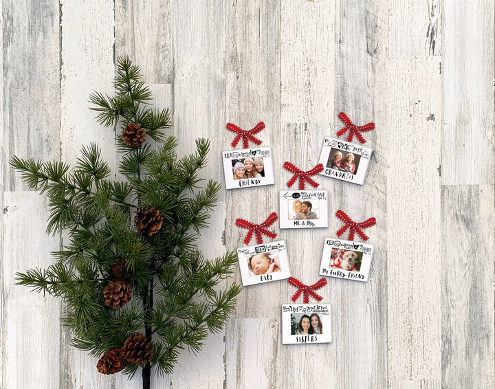 🎄LCP Ornament Frame Baby Ribbon Hang