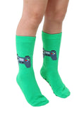 3D Packaged Crew Socks - Kids - Game Controller - Green