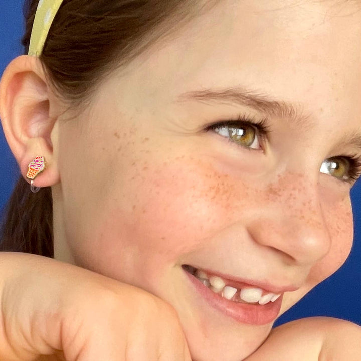 CLIP ON Cutie Earrings- Soft Serve Swirl