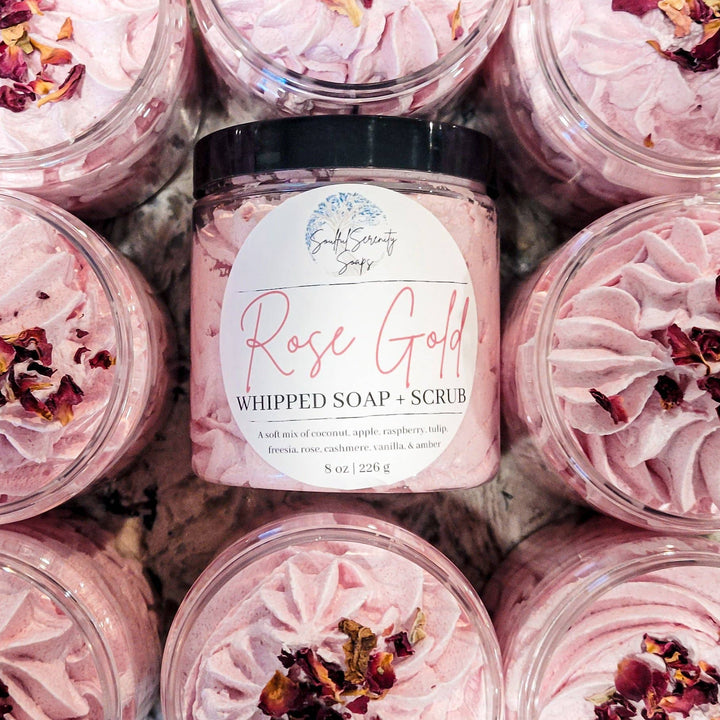 Rose Gold Whipped Soap + Scrub