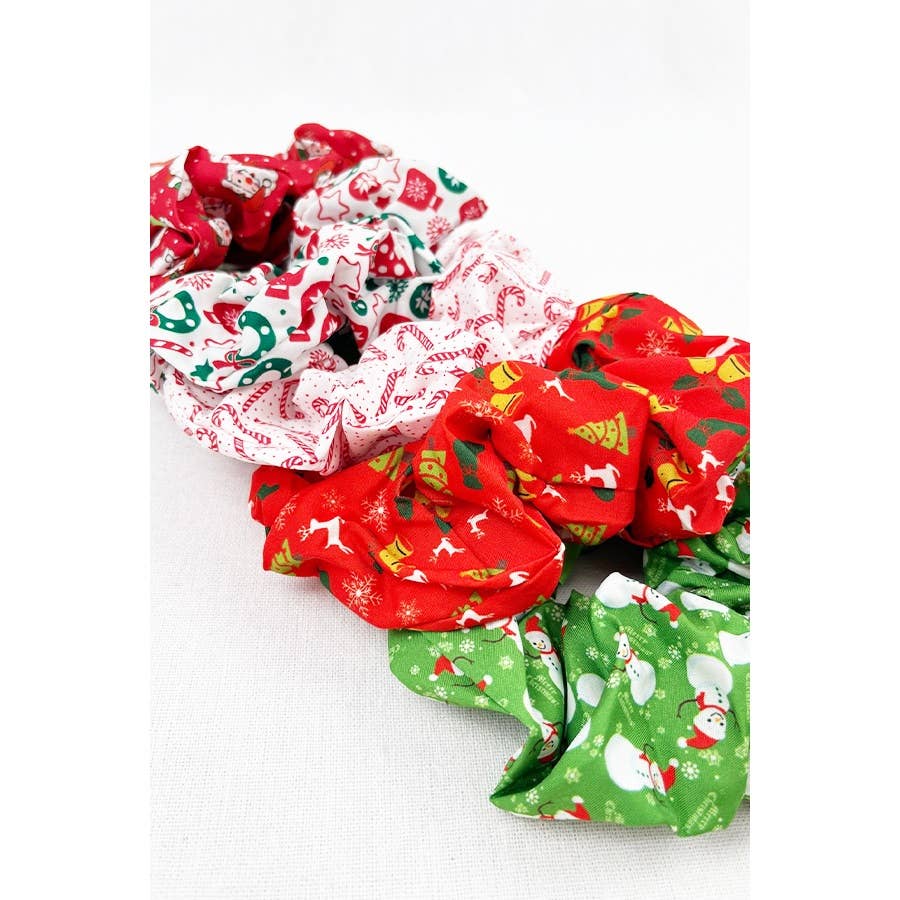 Big Size Christmas Fabric Hair Scrunchies