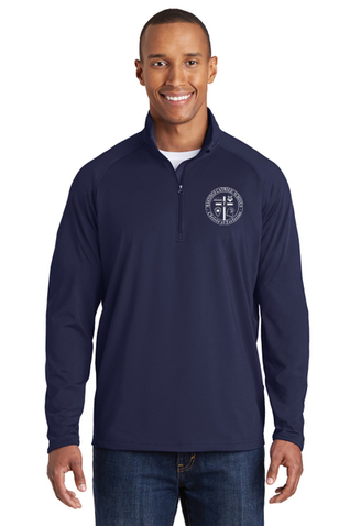 Sport-Tek® Sport-Wick® Stretch 1/4-Zip Pullover Navy HCS ST850