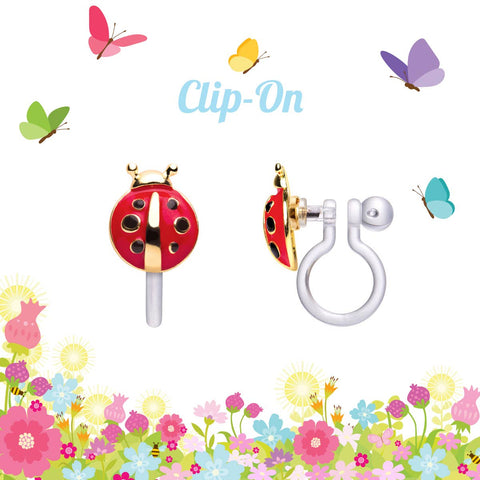 CLIP ON Cutie Earrings- Little Ladybug