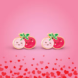 I Cherry-ish You Cutie Stud Earrings