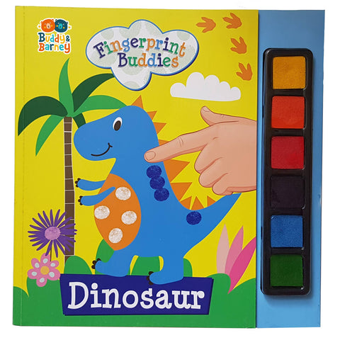 Fingerprint Buddies Book with inkpads - Dinosaur
