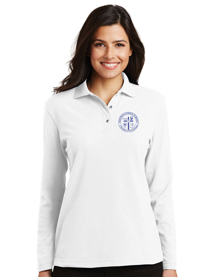 Port Authority Ladies Cotton Feel Long Sleeve Polo HCS L500LS