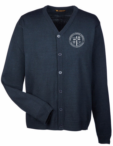 Harriton Men's Pilbloc™ V-Neck Button Cardigan Sweater HCS M425