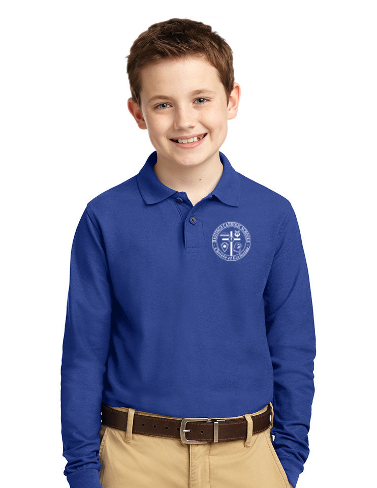 Port Authority® Youth Long Sleeve Cotton Feel Polo HCS Y500LS