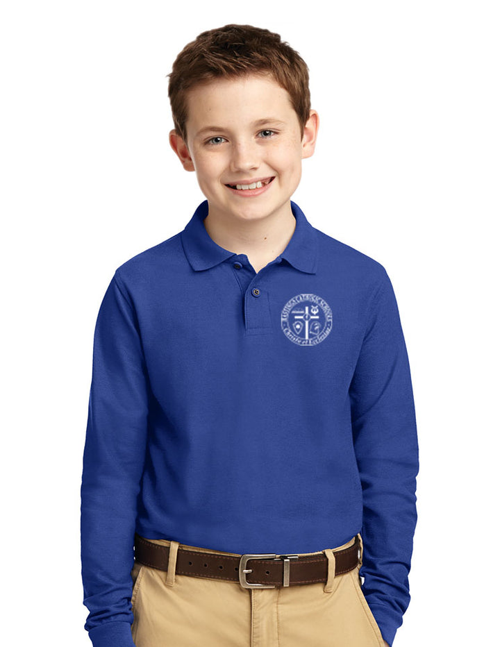 Port Authority® Youth Long Sleeve Cotton Feel Polo HCS Y500LS