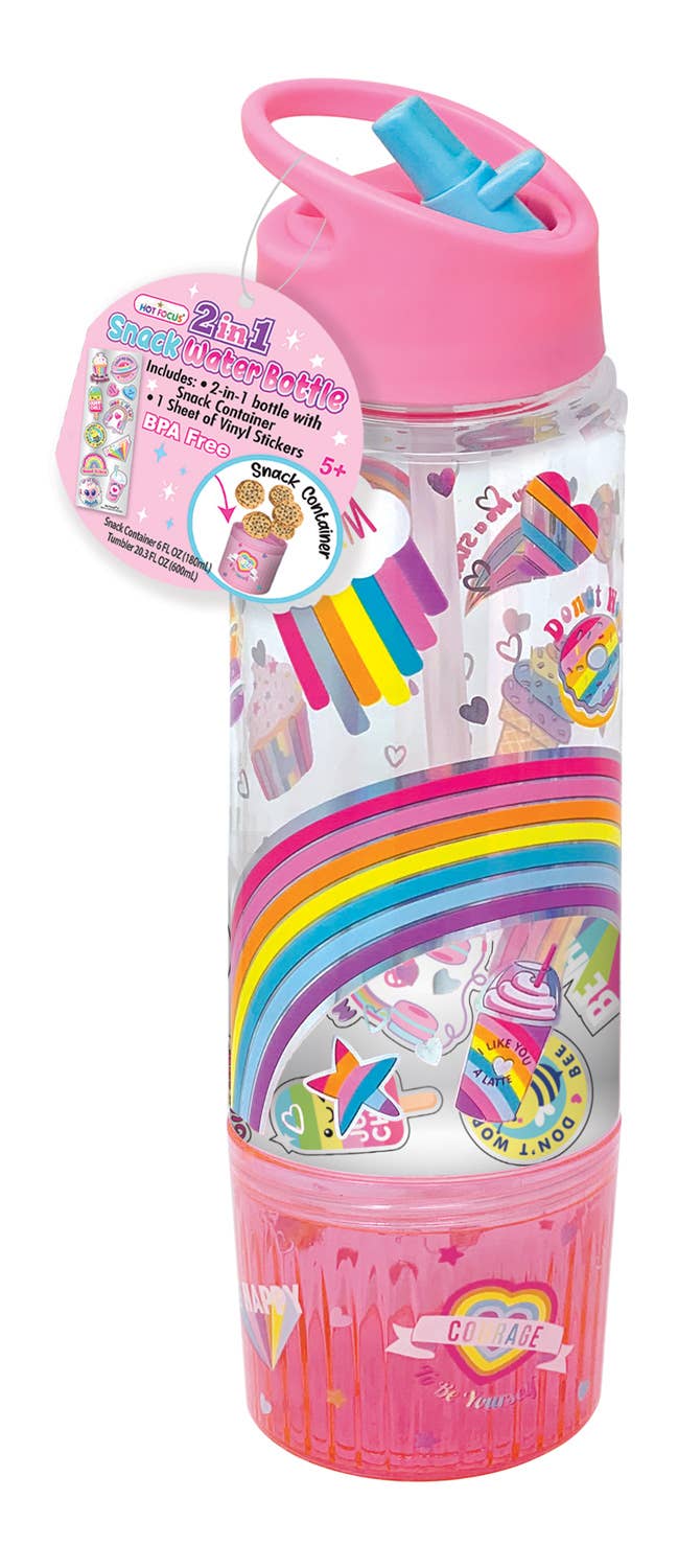 Snack Water Bottle, Rainbow
